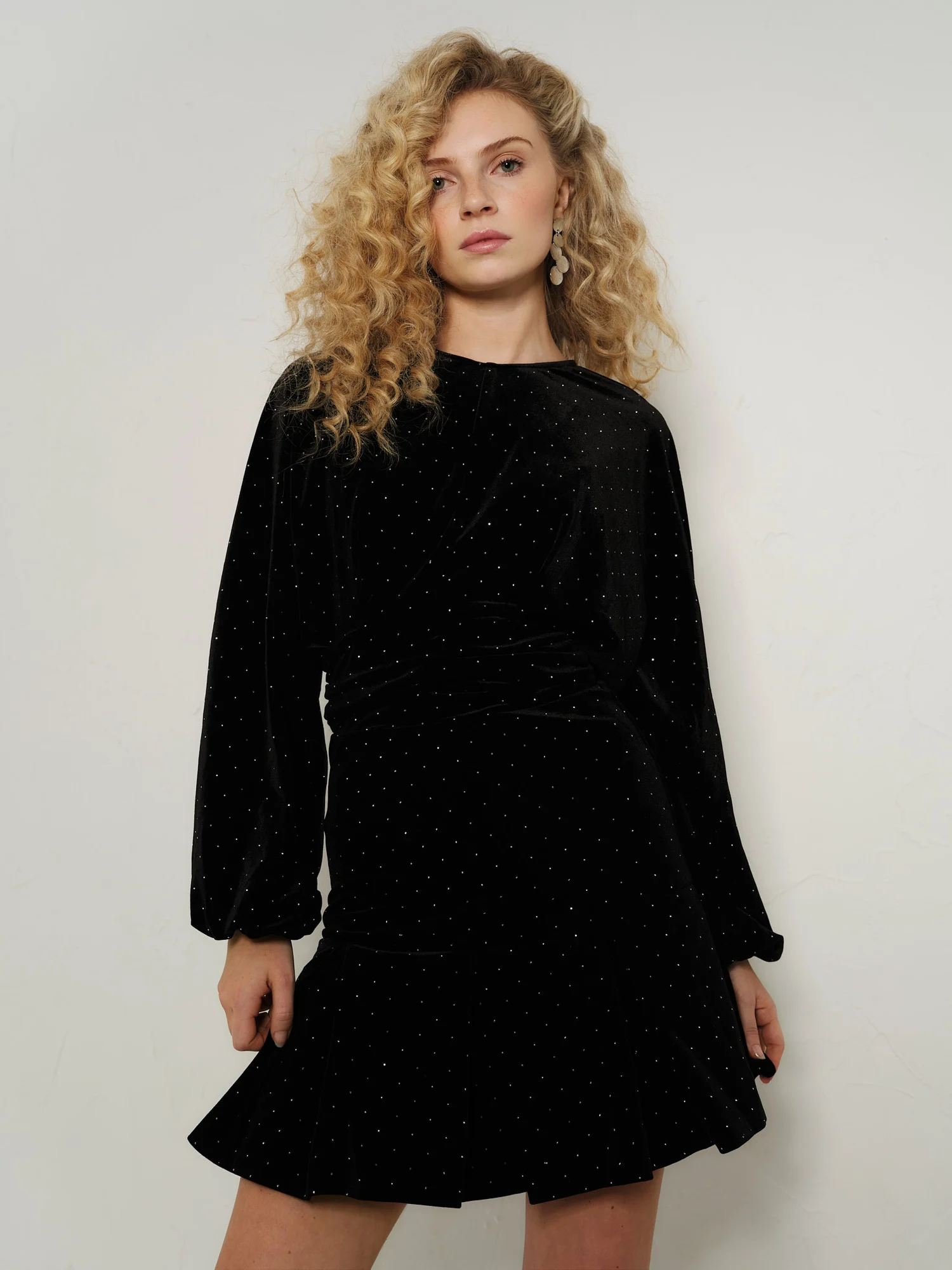 Jamal Stud Velour Dress