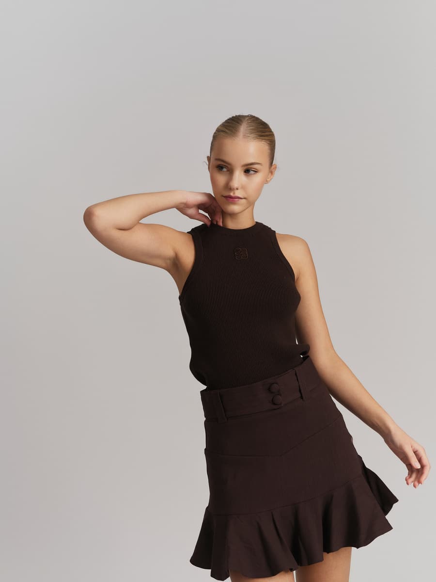 Natalia Stretch Linen Skirt