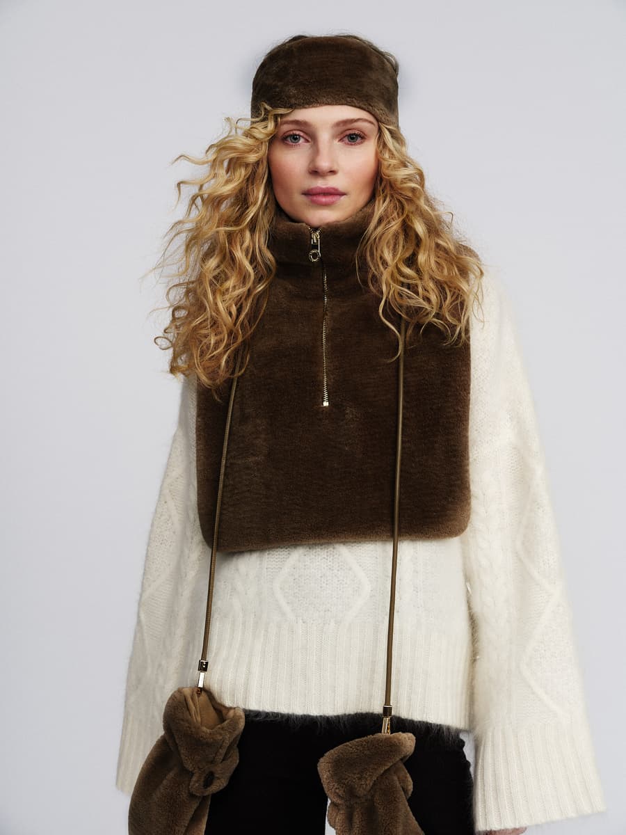 Belle Shearling High Neck