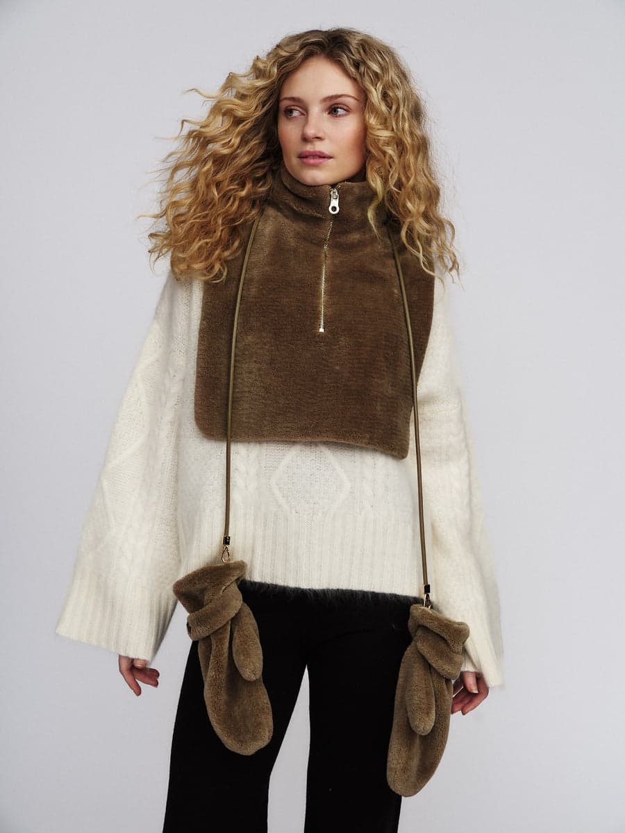 Belle Shearling High Neck