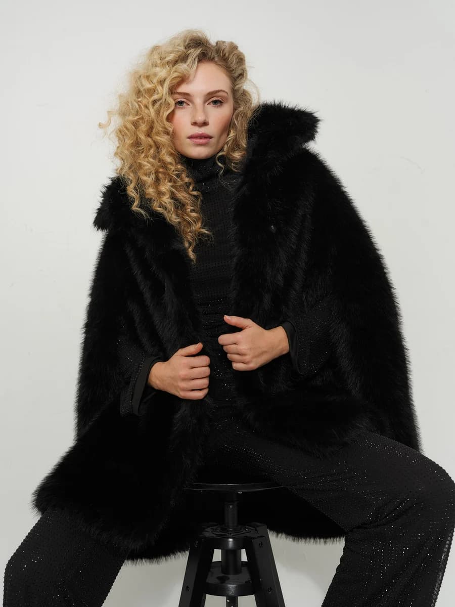 Mira Fake Fur Cape